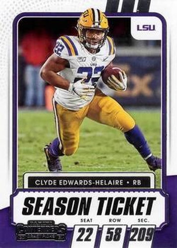 #54 Clyde Edwards-Helaire - LSU Tigers - 2021 Panini Contenders Draft Picks Football