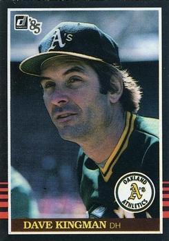 #54 Dave Kingman - Oakland Athletics - 1985 Donruss Baseball