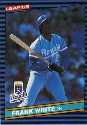 #54 Frank White - Kansas City Royals - 1986 Leaf Baseball