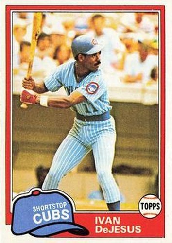 #54 Ivan DeJesus - Chicago Cubs - 1981 Topps Baseball