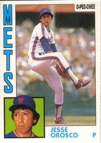 #54 Jesse Orosco - New York Mets - 1984 O-Pee-Chee Baseball