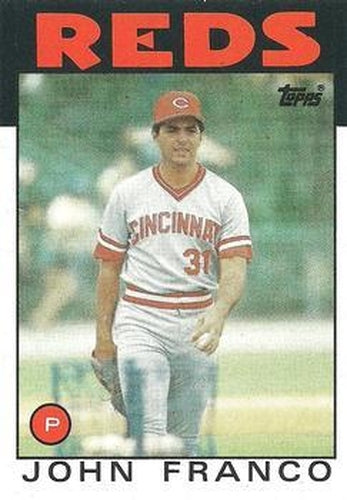 #54 John Franco - Cincinnati Reds - 1986 Topps Baseball