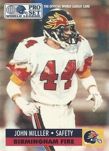 #54 John Miller - Birmingham Fire - 1991 Pro Set WLAF Football
