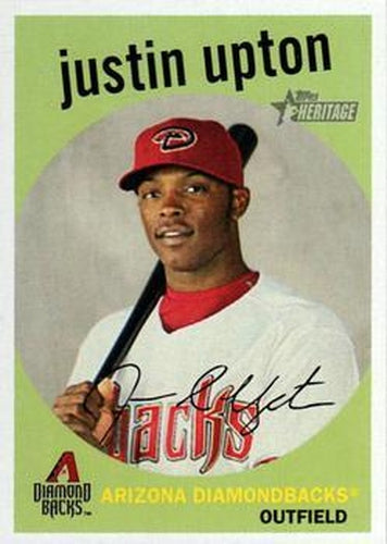 #54 Justin Upton - Arizona Diamondbacks - 2008 Topps Heritage Baseball
