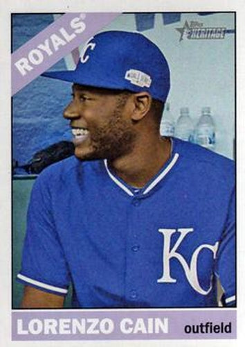 #54 Lorenzo Cain - Kansas City Royals - 2015 Topps Heritage Baseball