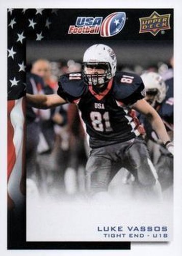 #54 Luke Vassos - USA - 2014 Upper Deck USA Football