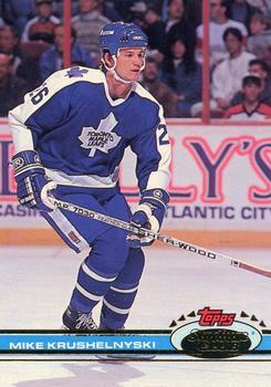 #54 Mike Krushelnyski - Toronto Maple Leafs - 1991-92 Stadium Club Hockey