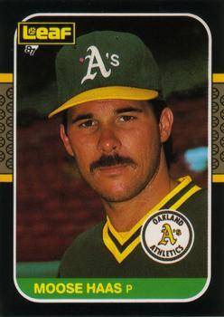 #54 Moose Haas - Oakland Athletics - 1987 Leaf Baseball