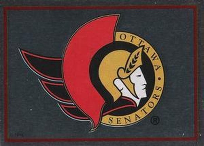#54 Ottawa Senators Logo - Ottawa Senators - 1995-96 Panini Hockey Stickers