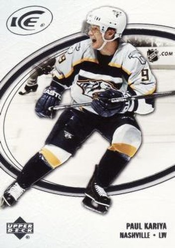 #54 Paul Kariya - Nashville Predators - 2005-06 Upper Deck Ice Hockey