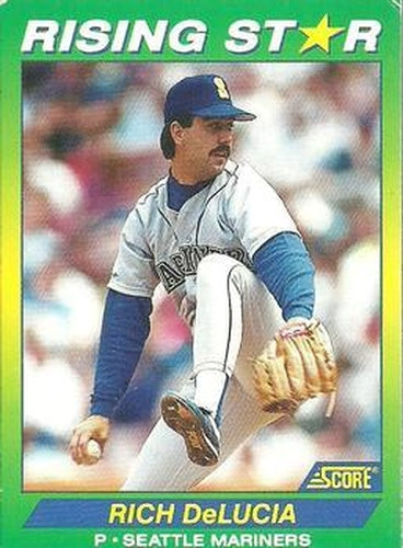#54 Rich DeLucia - Seattle Mariners - 1992 Score 100 Rising Stars Baseball