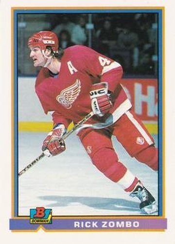 #54 Rick Zombo - Detroit Red Wings - 1991-92 Bowman Hockey