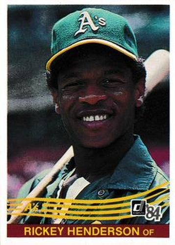 #54 Rickey Henderson - Oakland Athletics - 1984 Donruss Baseball