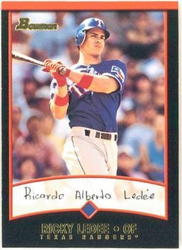 #54 Ricky Ledee - Texas Rangers - 2001 Bowman Baseball
