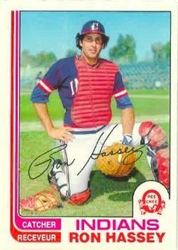 #54 Ron Hassey - Cleveland Indians - 1982 O-Pee-Chee Baseball