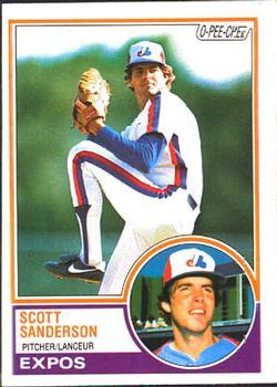 #54 Scott Sanderson - Montreal Expos - 1983 O-Pee-Chee Baseball
