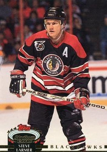 #54 Steve Larmer - Chicago Blackhawks - 1992-93 Stadium Club Hockey