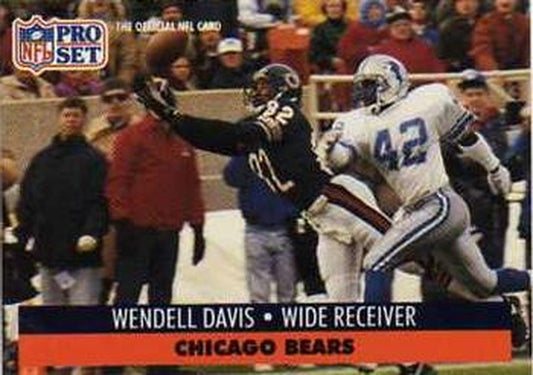 #454 Wendell Davis - Chicago Bears - 1991 Pro Set Football