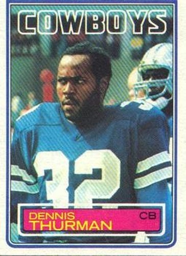 #54 Dennis Thurman - Dallas Cowboys - 1983 Topps Football