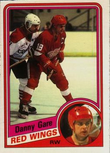 #54 Danny Gare - Detroit Red Wings - 1984-85 O-Pee-Chee Hockey
