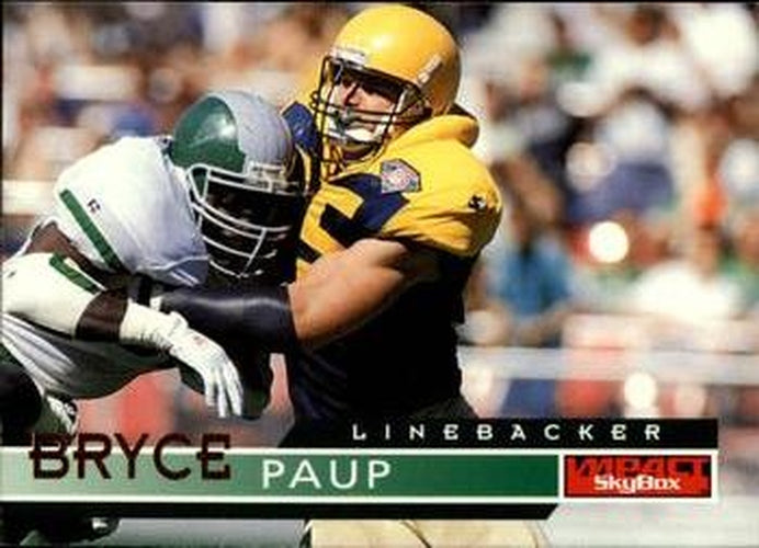 #54 Bryce Paup - Green Bay Packers - 1995 SkyBox Impact Football