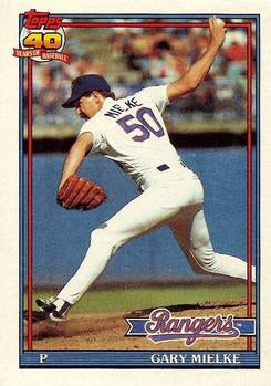 #54 Gary Mielke - Texas Rangers - 1991 Topps Baseball