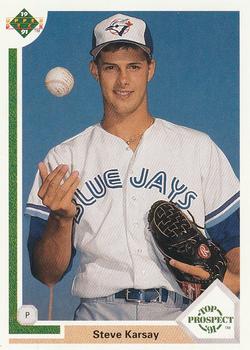 #54 Steve Karsay - Toronto Blue Jays - 1991 Upper Deck Baseball