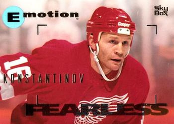 #54 Vladimir Konstantinov - Detroit Red Wings - 1995-96 SkyBox E-Motion Hockey