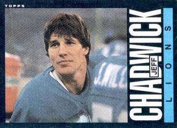 #54 Jeff Chadwick - Detroit Lions - 1985 Topps Football
