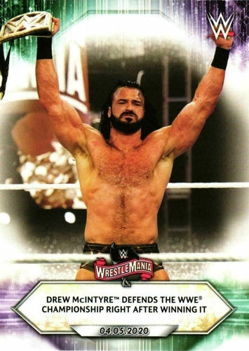 #54 Drew McIntyre Defends the WWE Championship Right After Winning It - 2021 Topps WWE Wrestling