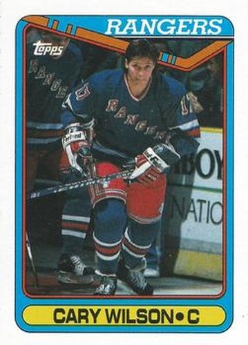 #54 Carey Wilson - New York Rangers - 1990-91 Topps Hockey
