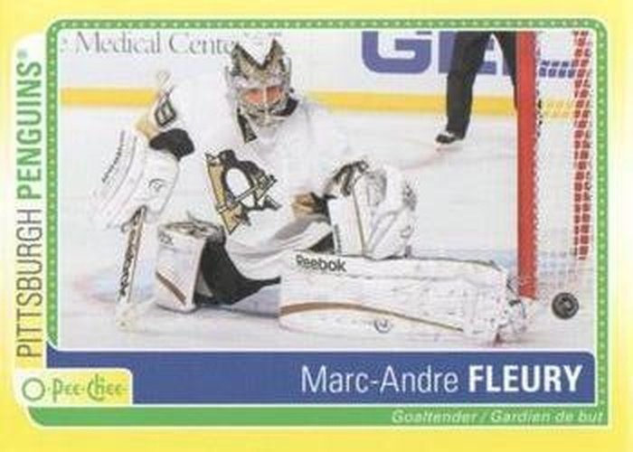 #S-MF Marc-Andre Fleury - Pittsburgh Penguins - 2013-14 O-Pee-Chee Hockey - Stickers