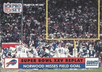 #54 Scott Norwood - Buffalo Bills - 1991 Pro Set Football