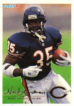 #54 Neal Anderson - Chicago Bears - 1994 Fleer Football
