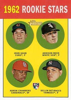 #54b John Gaub / Addison Reed / Adron Chambers / Dellin Betances - Chicago Cubs / Chicago White Sox / St. Louis Cardinals / New York Yankees - 2012 Topps Heritage Baseball