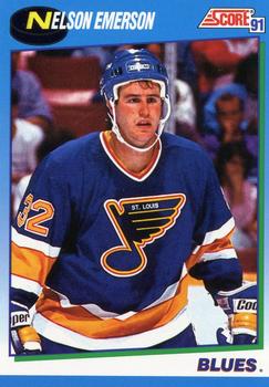 #550 Nelson Emerson - St. Louis Blues - 1991-92 Score Canadian Hockey
