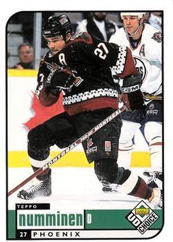 #157 Teppo Numminen - Phoenix Coyotes - 1998-99 UD Choice Hockey