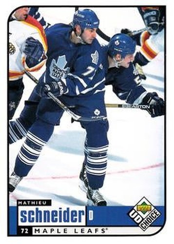 #198 Mathieu Schneider - Toronto Maple Leafs - 1998-99 UD Choice Hockey