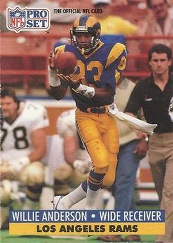 #550 Willie Anderson - Los Angeles Rams - 1991 Pro Set Football