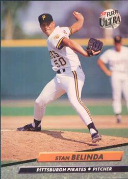 #550 Stan Belinda - Pittsburgh Pirates - 1992 Ultra Baseball