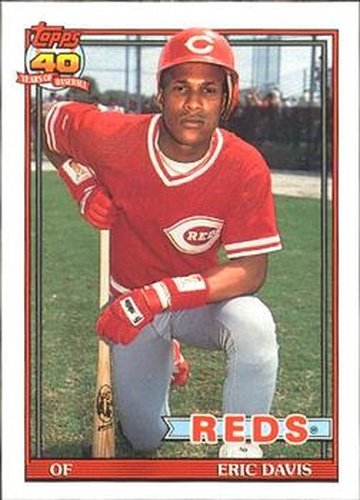 #550 Eric Davis - Cincinnati Reds - 1991 O-Pee-Chee Baseball