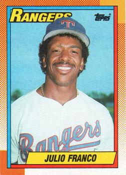 #550 Julio Franco - Texas Rangers - 1990 Topps Baseball