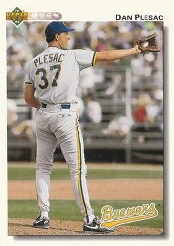 #550 Dan Plesac - Milwaukee Brewers - 1992 Upper Deck Baseball