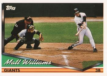 #550 Matt Williams - San Francisco Giants - 1994 Topps Baseball