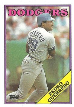 #550 Pedro Guerrero - Los Angeles Dodgers - 1988 Topps Baseball