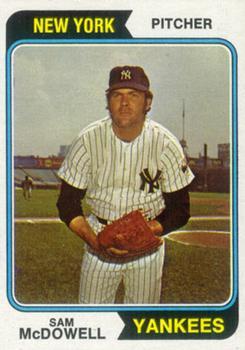 #550 Sam McDowell - New York Yankees - 1974 Topps Baseball