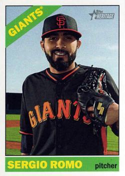 #550 Sergio Romo - San Francisco Giants - 2015 Topps Heritage Baseball