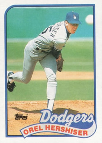 #550 Orel Hershiser - Los Angeles Dodgers - 1989 Topps Baseball
