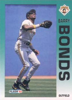 #550 Barry Bonds - Pittsburgh Pirates - 1992 Fleer Baseball