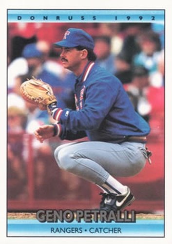 #550 Geno Petralli - Texas Rangers - 1992 Donruss Baseball